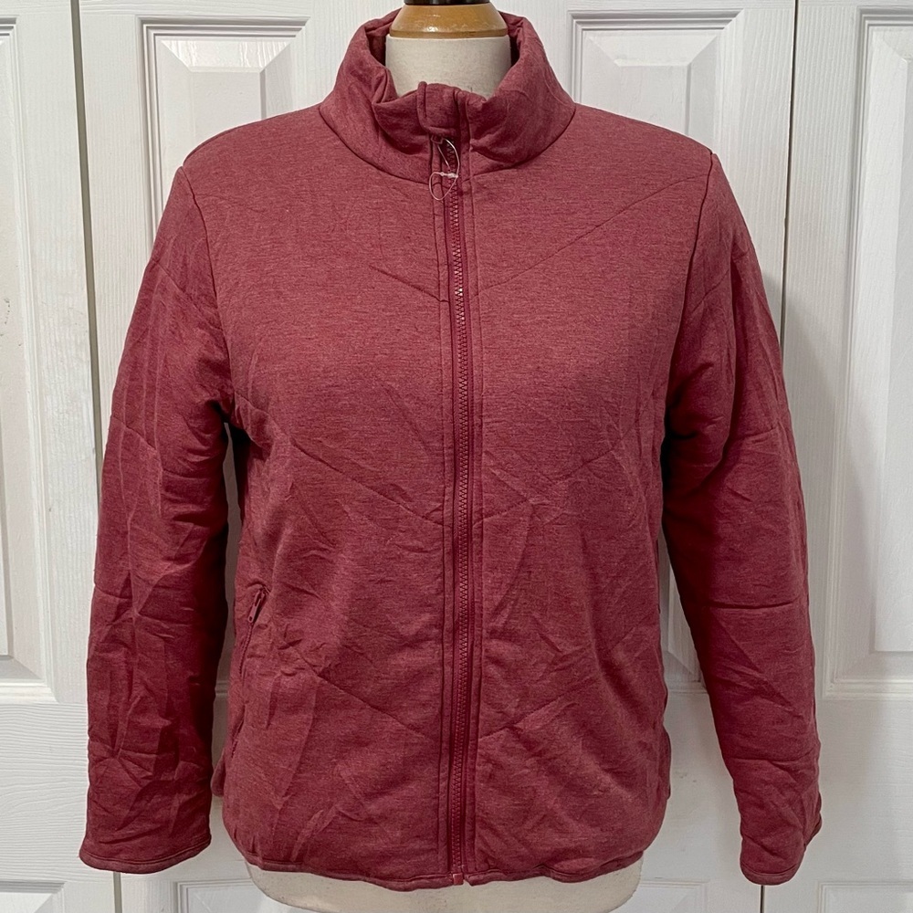 Three Dots Women's Red Quilted Jacket